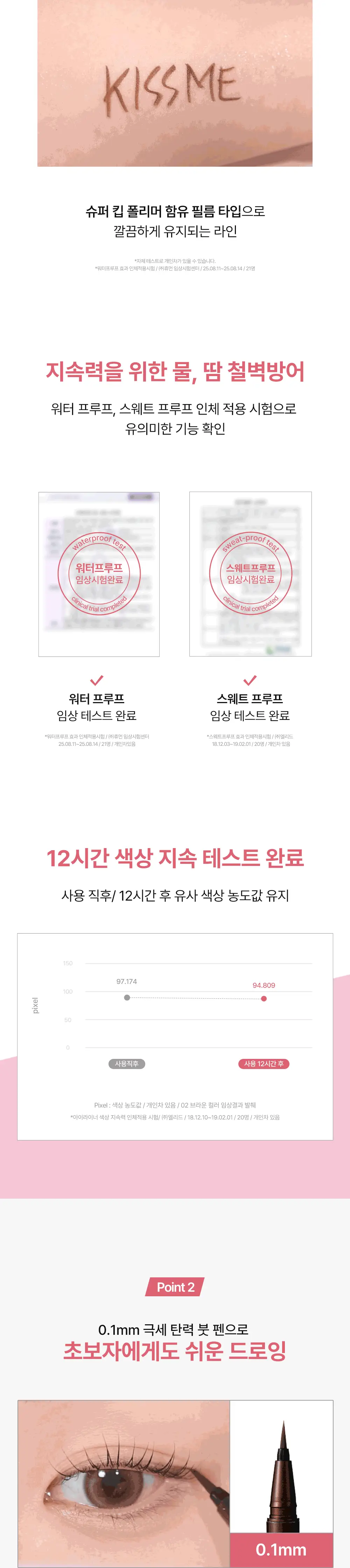 [2개입] 키스미 히로인메이크 스무스 리퀴드 아이라이너 슈퍼 킵 더블기획(온라인단독) 상세페이지 7